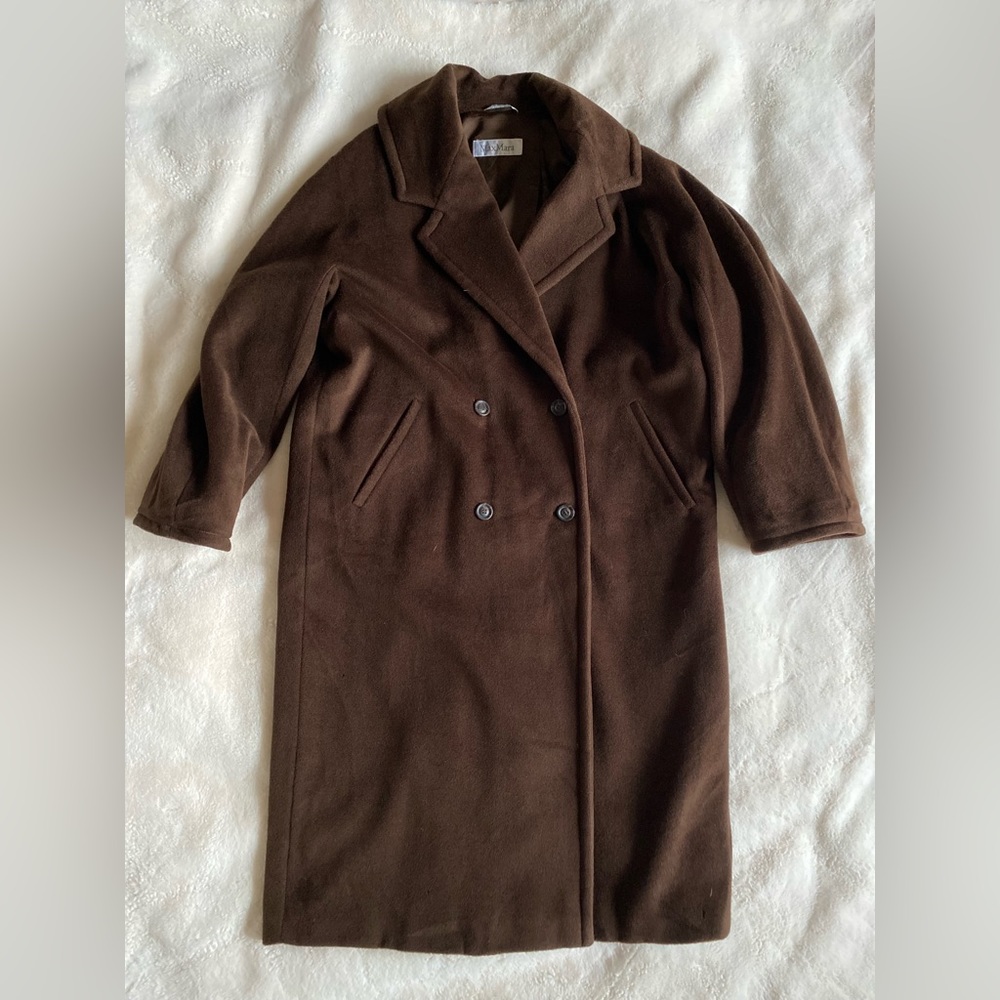 Max Mara brown wool/cashmere coat | long coat | winter | size 10